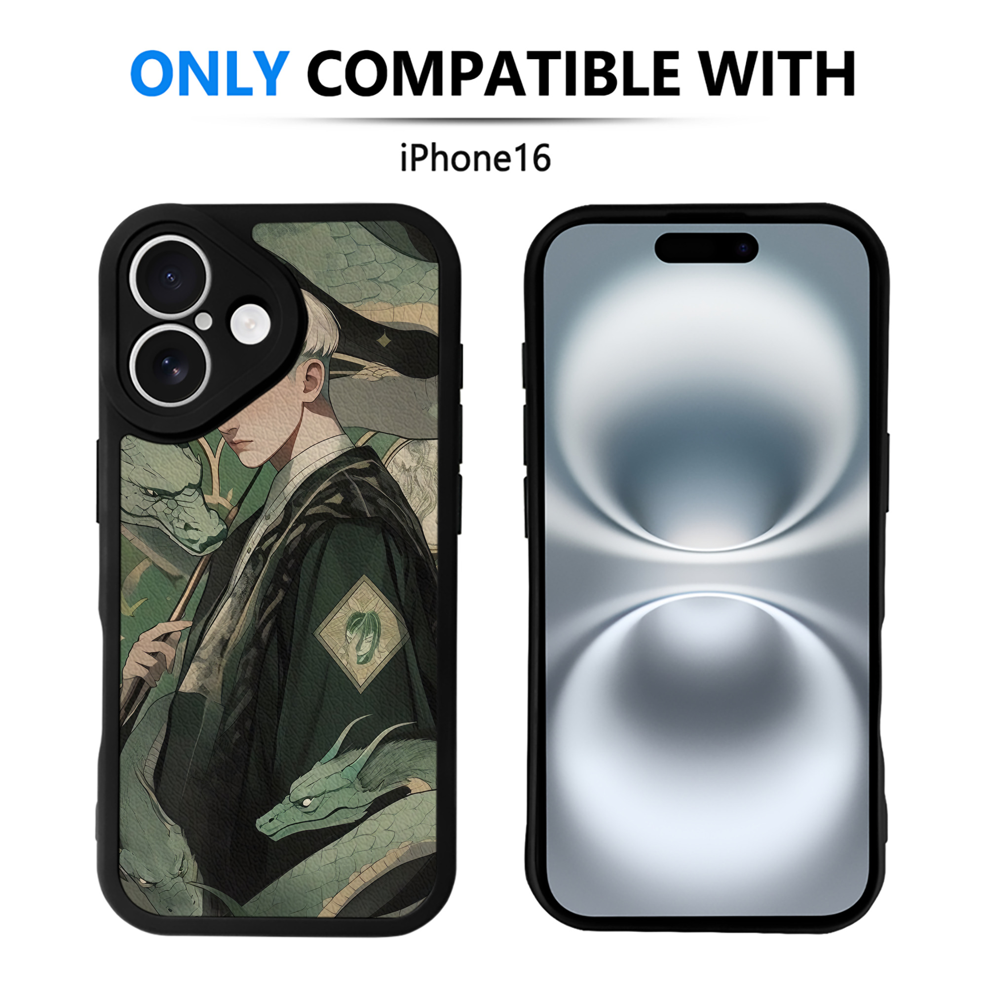 （画像用） Harry Potter ハリー・ポッターシリーズ 【iPhone 16シリーズ対応】シリコンスマホケース（レザー調） 材質：シリコン